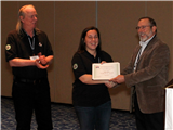 Nominator Richard Betts, Annual Safety Suggestion Award Winner Erica Ray, and Tom Binner